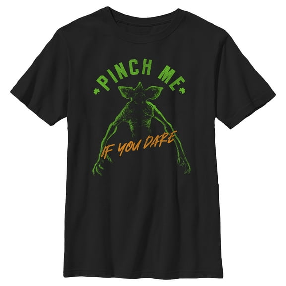 Netflix Boy's Stranger Things St. Patrick's Day Demogorgon Pinch Me If You Dare Graphic T-Shirt