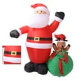 thumbnail image 4 of 6.2ft Santa and Deer Christmas Inflatable Decor - Waterproof with LED Lights for Festive Yard Decorations, 4 of 8