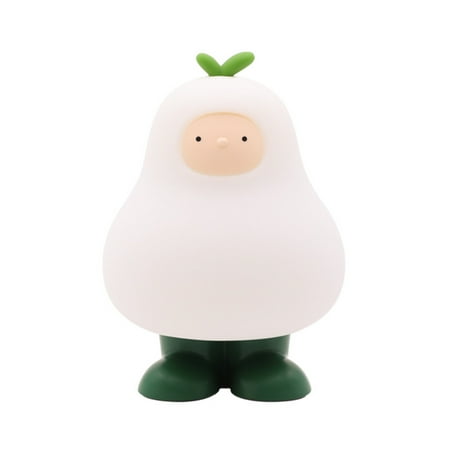 

PEACNNG Kids Night Light USB Rechargeable Battery Cute Pear Shaped Night Light with Touch Control &timer Setting ABS+Silicone for Night While Nursing and Changing Baby
