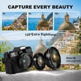 thumbnail image 3 of Ourlife 6K Digital Camera, 64MP Autofocus, 3" IPS Screen, Wide Angle Macro Lens, WiFi Control, 16X Zoom, External Mic, 64GB Card, 3 of 9