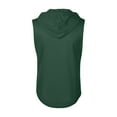 thumbnail image 3 of Mens Tank Tops Sleeveless Zip Up Hoodie Workout Gym Athletic Running Muscle Vest For Men Plus Size Tank Tops Dark Green M, 3 of 3