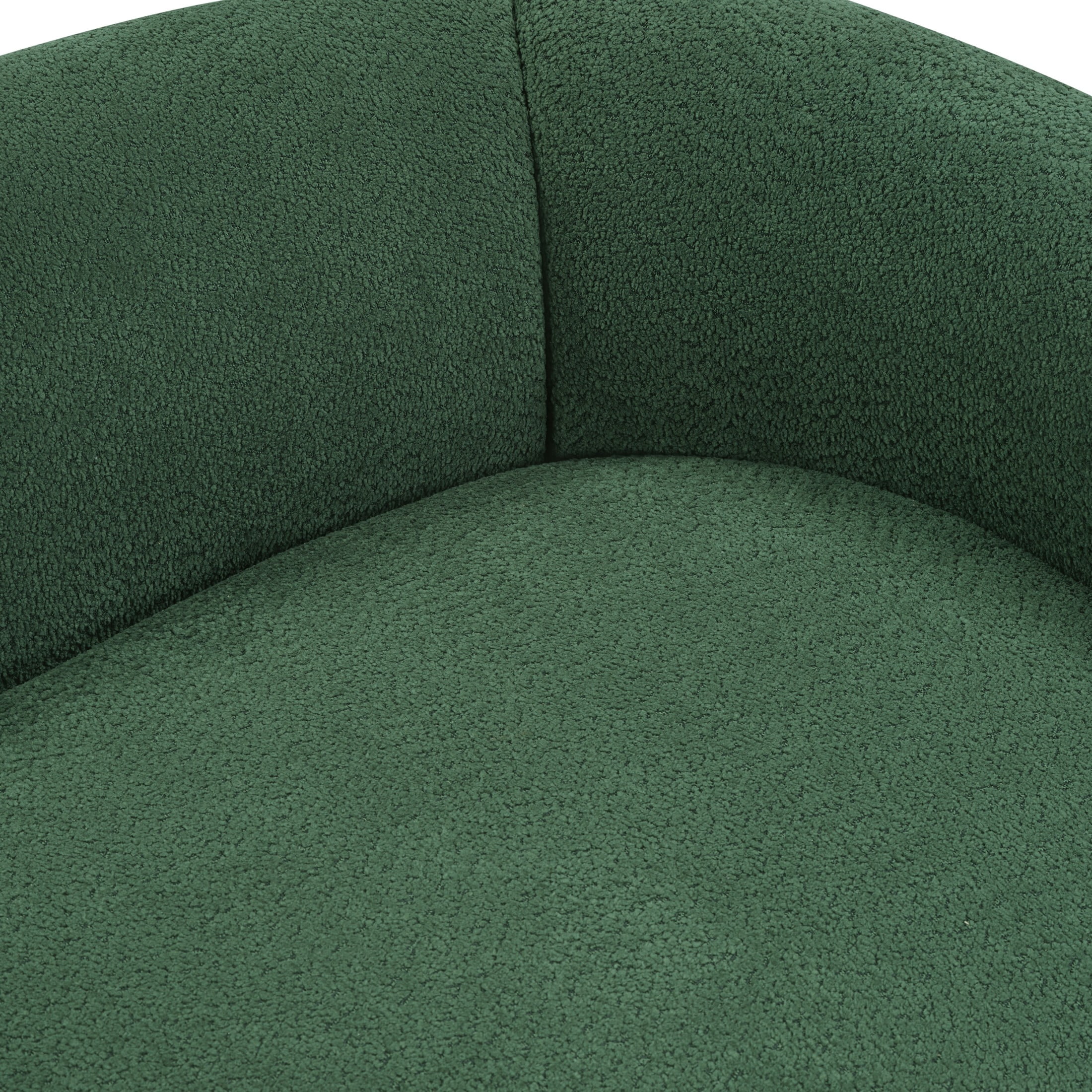 Christopher Knight Home Curved Boucle Loveseat, 2-Seater Sofa with Rubberwood Legs, Foam Cushion, Green
