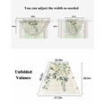 thumbnail image 6 of Waterfall Valances for Windows, Eucalyptus Leaves Kitchen Sheer Valance Curtains, Watercolor Weeping Teal Botanical Vintage Rod Pocket Swag Valances for Living Room Bedroom, 47.2"x38.5", 2 Panel, 6 of 8