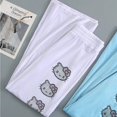 thumbnail image 1 of Pantalones anchos de terciopelo de Hello Kitty de Sanrio, pantalones casuales de cintura alta con dibujos animados bonitos, pantalones blancos Y2k de moda para mujer, pantalones de chándal de hip hop, 1 of 5