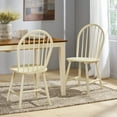 thumbnail image 2 of GDF Studio Rivera Farmhouse Wood Spindle Back Dining Chairs, Set of 2, Cream, 2 of 8