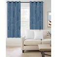 thumbnail image 2 of Navy Blue Ombre Blackout Curtains for Bedroom/Living Room, Thermal Insulated Kitchen Curtains, Farmhouse Stripes Modern Abstract Art Grommet Darkening Window Treatment Drapes 42"x63"x2, 2 of 8