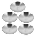 thumbnail image 6 of Masteelf 5pcs Stainless Steel Round Mini Saucer Bowls Decorative Side Dishes Metal Dipping Plate for Soy Sauce Seasoning Condiments Sushi Appetizers, 6 of 7