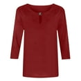 thumbnail image 2 of Patlollav 50% off Women 3/4 Sleeves Casual Shirts Pullover Loose Tunic Tops Blouse, 2 of 5