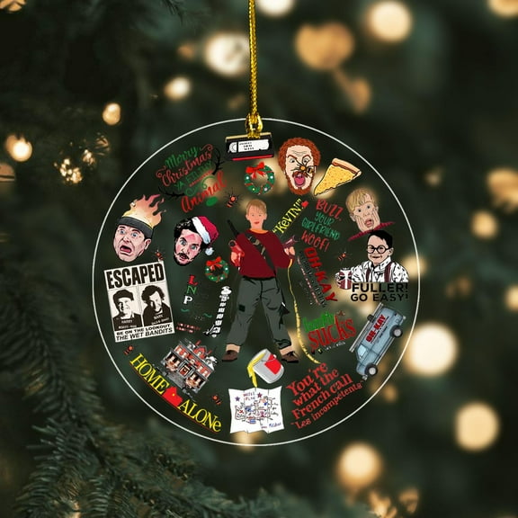 Home Alone Christmas Ornament, Funny Movie Quote Ornament, Kevin McCallister,Funny Movie Quote, Holiday Movie Gag Gift,Funny Xmas Tree Decor