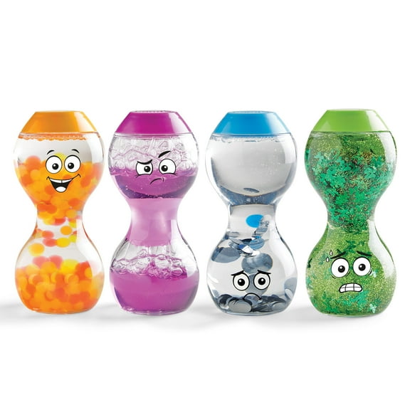 hand2mind Express Your Feelings Sensory Bottles- Secondary Emotions, Ages 3  (4 Pieces)