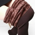 thumbnail image 4 of Winter Warm Lined Tights for Women Thermal Pantyhose Leggings Opaque Thick Stockings Tights Coffee One Size, 4 of 4