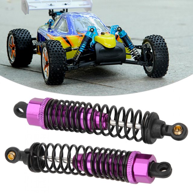 Shock Struts Damper, RC Shock Damper Exquisite Rust- Springs Shocks Set with Aluminum Alloy and Plastic Material for Improve Stability Gold,Silver,,Purple