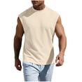 thumbnail image 2 of Horkkom Tank Tops men Solid Color Crew Neck Sleeveless Shirts Comfortable Summer Workout Casual Shirts, M-3XL, 2 of 9