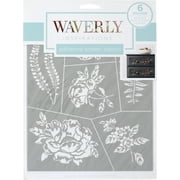 Waverly Inspirations Jane Floral Adhesive Screen Stencil for Adults, Art Stencils, 8 x 9 Inches