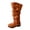 Orange, variant on Slouchy Suede Knee High Boots for Women Double Ring Buckles Straps Block Heel Boot Ladies Fall Party Riding Boot Size 6-9.5
