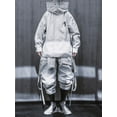 thumbnail image 3 of Niepce Inc Japanese Streetwear Kanji White Men's Techwear Jacket, 3 of 8