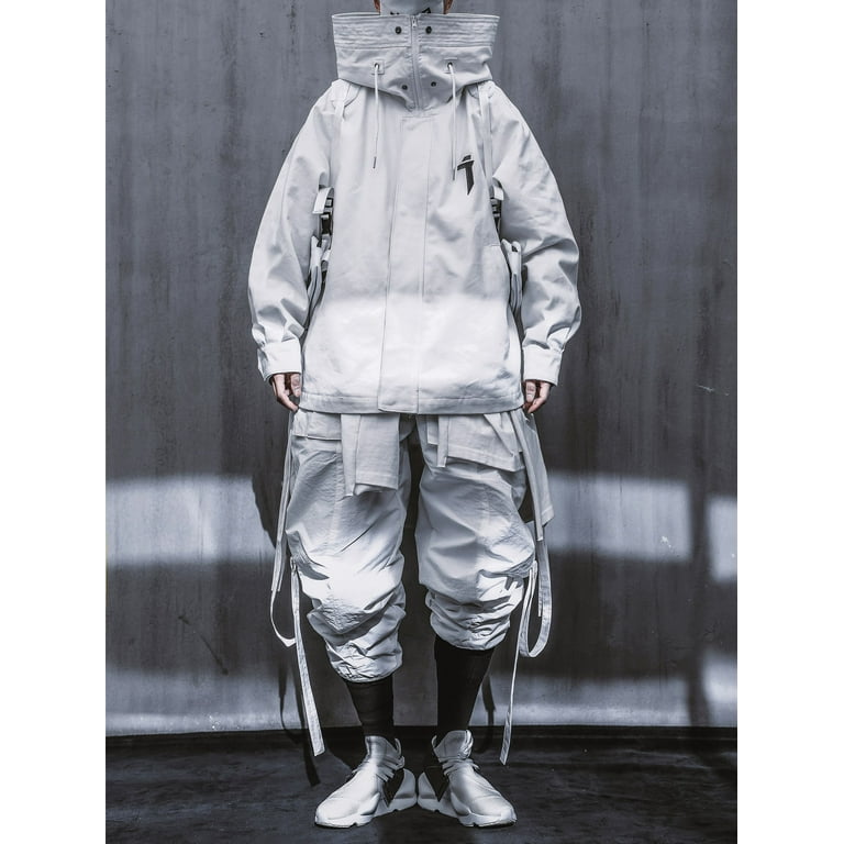 Niepce Inc Japanese Streetwear Kanji White Men's Techwear Niepce Inc Japanese Streetwear Kanji White Men's Techwear