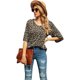 thumbnail image 3 of Blusa de mujer Tops suelta cuello en V 3/4 camisa de manga de campana 2XL Jormftte WRHS-179-4, 3 of 7