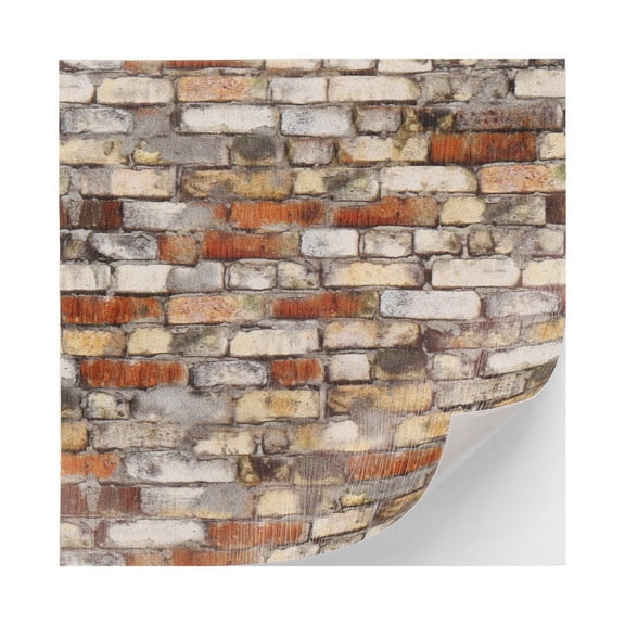 Uxcell Dollhouse Flooring, 3.94" Square, PU Self Adhesive Miniature Dollhouse Brick Flooring Peel and Stick (Yellow) - (Applications: for Dollhouse Decoration), 1-Pieces