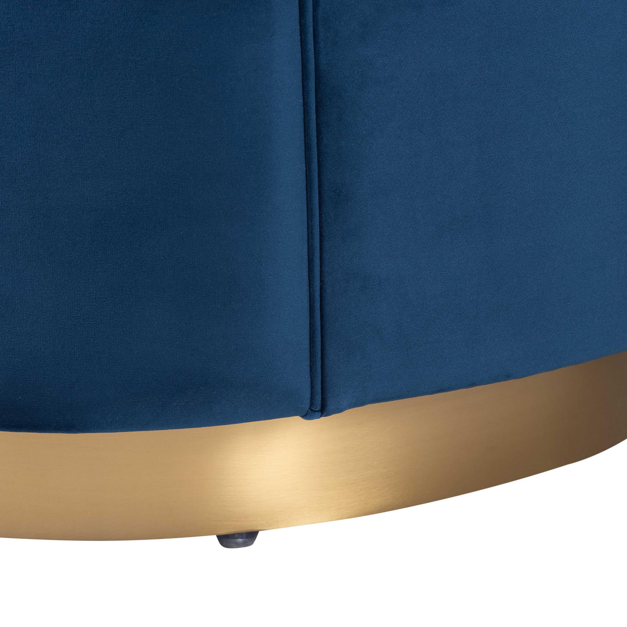 Baxton Studio Deserae Glamour Sofa, Velvet Fabric, Gold