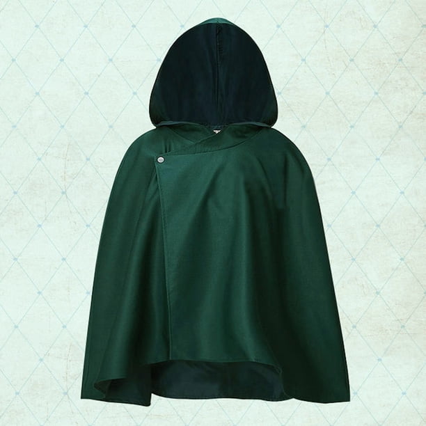 Anime Hoodies Legión Uniforme Unisex Capa Cabo Cosplay Disfraz (Verde L)