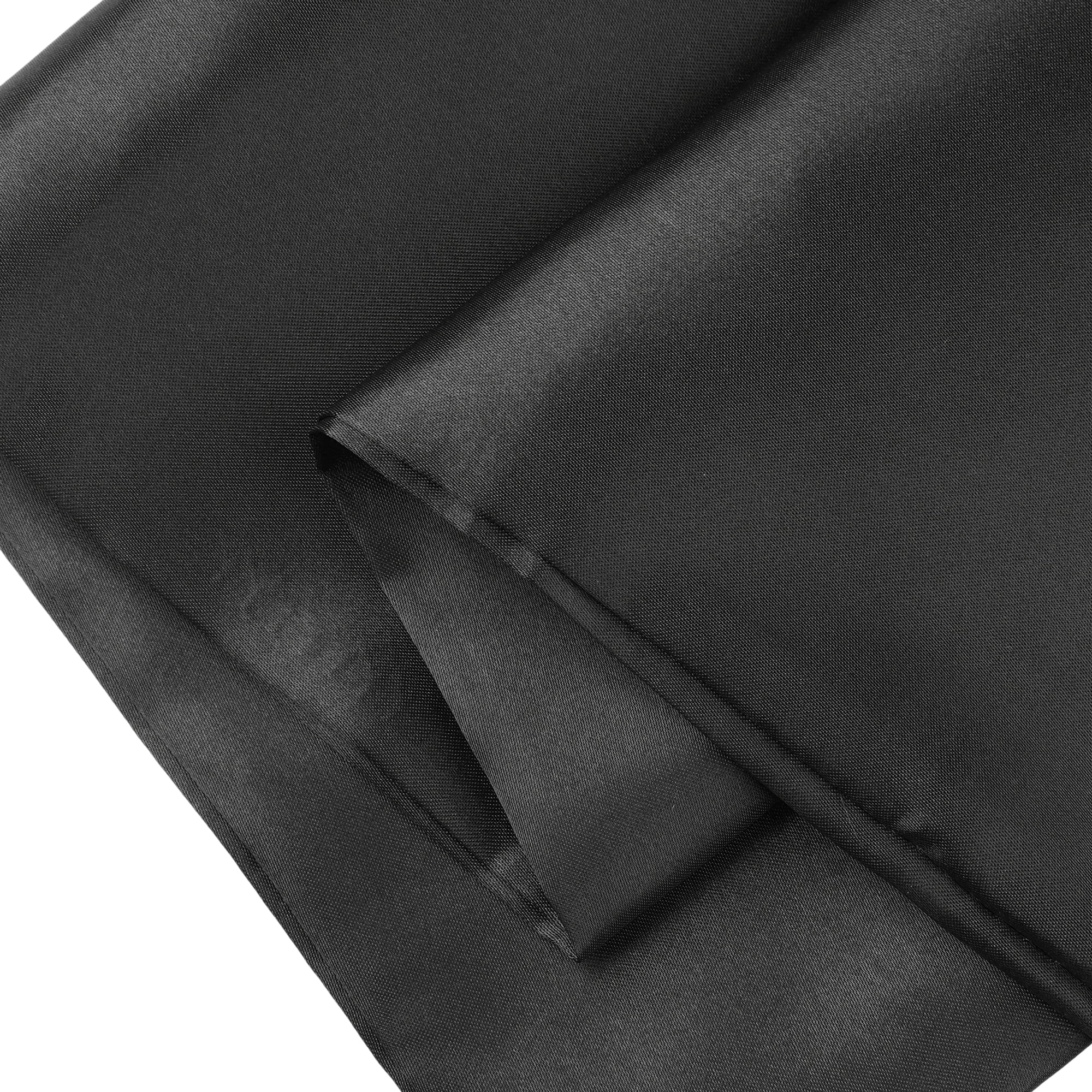 Unique Bargains Soft and Durable Envelope Closure Satin Pillowcase (2 Count) Black Standard