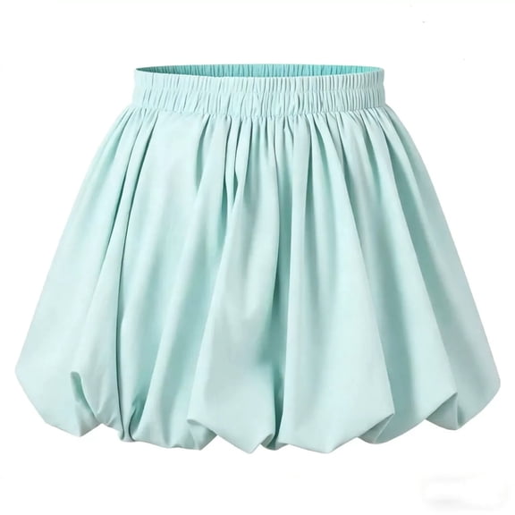 Kiijoy Girls Bubble Skort Casual High Waisted Skirt Cute Pull On Skorts, Size 2-14