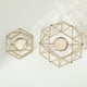 thumbnail image 2 of El sistema de 2 candeleros votivos formados del hexágono del metal con el modelo geométrico para la decoración casera ER, 2 of 5