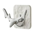 thumbnail image 1 of Ganchos para colgar cabeza de ciervo galvanizada con ondas de agua, gancho adhesivo para puerta de baño, sin necesidad de perforar., 1 of 3