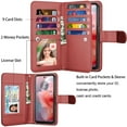 thumbnail image 4 of For Moto G Power 5G 2024 Case, Motorola Moto G Power 5G 2024 Leather Wallet Case with Card Holder and Lanyard for Women Men, eBizWare Magnetic Flip Detachable Phone Cover - Wine Red, 4 of 9