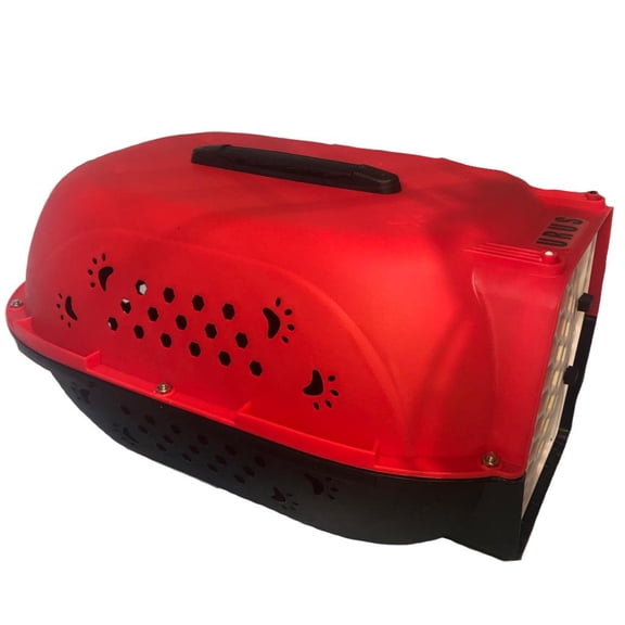 URHP-C01Sroja/TRANSPORTADORA URUS MINI PUERTA DE PLASTICO (48*32*26) URUS URUS URHP-C01Sroja