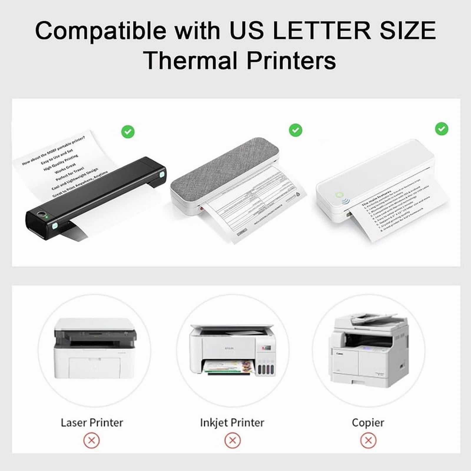 SJPACK Thermal Printer Paper, 8.5" x 11", 200 Sheets photo 3
