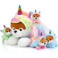 thumbnail image 1 of Perro Skylety de peluche con bebés en su interior, 1 mamá grande con 4 bebés pequeños, 1 of 6
