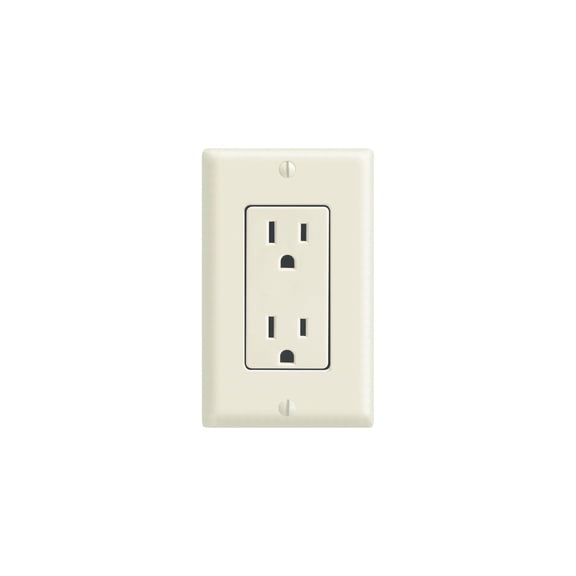 Leviton Decora Duplex Outlet With Wall Plate - Pack of 2