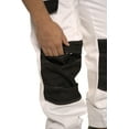 thumbnail image 6 of JuicyTrendz Men's Heavy Duty Painter Pants – Utility Cordura Knee Workwear Trousers for Construction with Multiple Pockets White W40 x 34L, 6 of 7