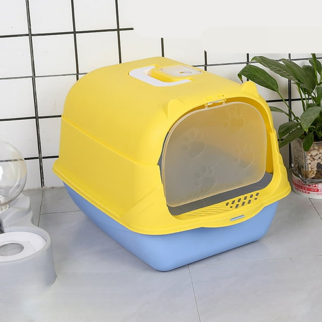 Cat Litter Box Litter Box With Lid Large Litter Boxes For Big Cats Cat Pet Supplies Enclosed Litter Box Fully Enclosed Large Cat Litter Box With Door Isolate Smelly Cat Toilet Cat