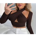 thumbnail image 4 of Camisole à Manches Longues pour Femmes avec Découpe Creuse, 4 of 7