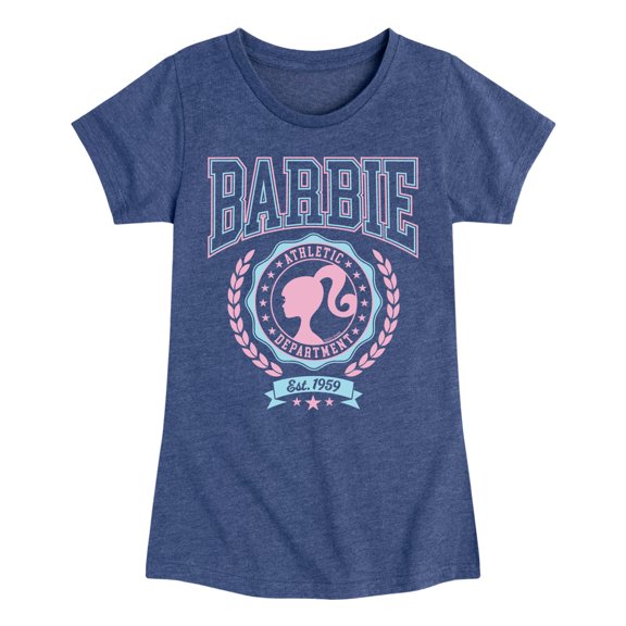 Barbie - Barbie Varsity Ath Dept - Girls Fitted Short Sleeve Graphic T-Shirt