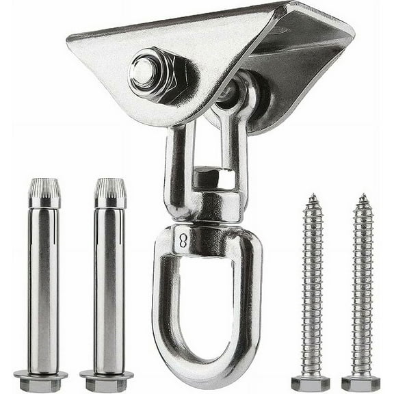 Heavy Duty Industrial Quality Ceiling Mount, Swivel Swing Hanger For Yoga Mount And Playground Equipment, Stainless Steel Antirust 500 KG Capacity, Quick And Secure Installation