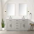 thumbnail image 2 of Abbey 60 in W x 22 in D White Oak Double Bath Vanity and White Quartz Top, 2 of 6