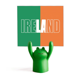 thumbnail image 1 of Irlanda, país, nombre de la bandera Estante de notas, estante de ranas de animales de dibujos animados, 1 of 3