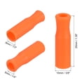 thumbnail image 2 of 8pack Silicone Straw Tips, Soft Reusable Straws Tips Fit for 1/3 Inch(8mm) OD Stainless Steel Straws, Orange, 2 of 6