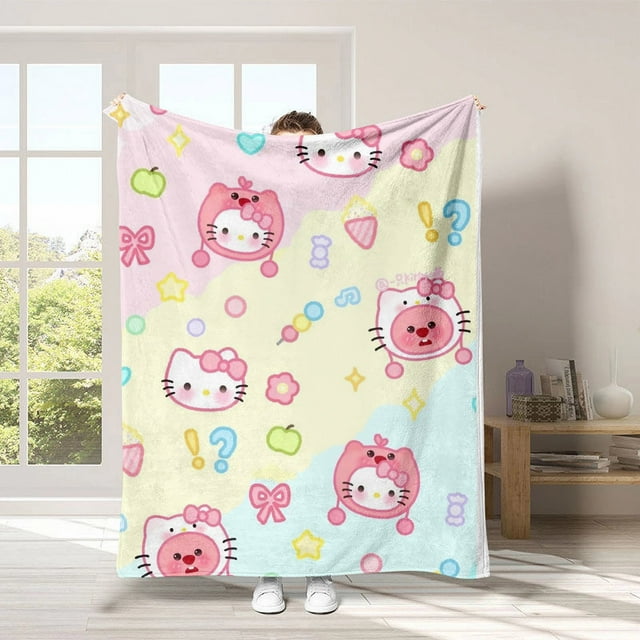 3D Printing, Cartoon Soft Double Flannel Blanket, Super Soft Blanket, Suitable For Living Room, Sofa