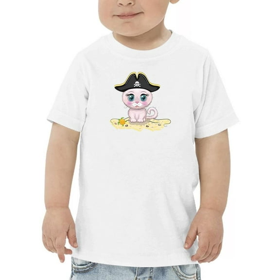 Sweet Pirate Kitten Art T-Shirt Toddler -Image by Shutterstock, 4 Toddler