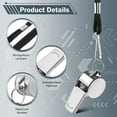thumbnail image 5 of 12-Pack Referee Whistle Set – Loud Sports Whistles for Coaches, Teachers, Referees, Soccer, Basketball, Football, Lifeguards – Durable Whistles with Lanyard (Silver）, 5 of 6