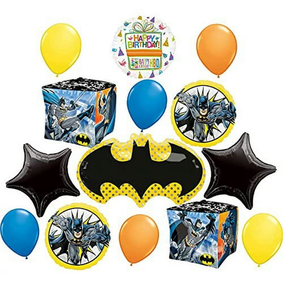Bat Man Party Supplies Birthday Cubez Balloon Bouquet Decorations