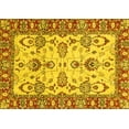thumbnail image 1 of Ahgly Company Machine Washable Indoor Rectangle Oriental Yellow Modern Area Rugs, 7' x 9', 1 of 4