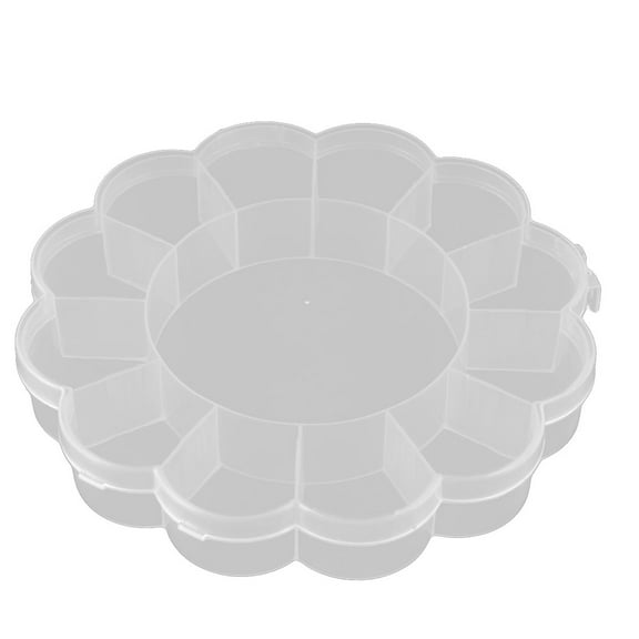 Unique Bargains Flower Shaped 13 Compartments Earring Bead Holder Jewelry Storage Case