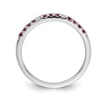 thumbnail image 2 of Auriga Fine Jewelry 14K White Gold Diamond and Ruby Band for Women Size- 7, 2 of 6