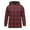 Multicolor-K, variant on Men's Warm Plaid Jacket Checkered Printed with Hooded Fleece Long Sleeved Hooded Fashion Coat Outwear
